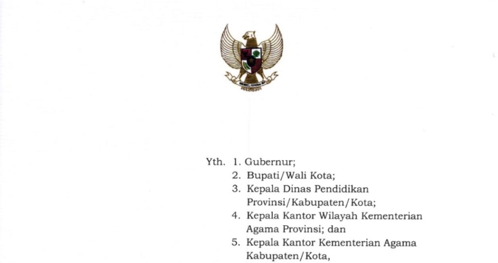 Isi Surat Edaran Bersama Terkait Pembelajaran Ramadan 1446 H